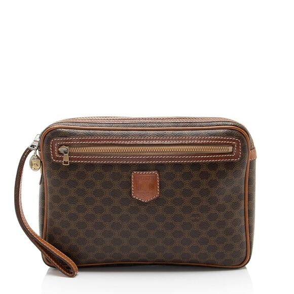 Celine Vintage Macadam Canvas Wristlet - Picture 1 of 16